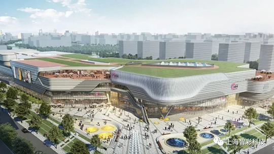 上海松江印象城LED顯示屏項目由智彩科技設計、安裝